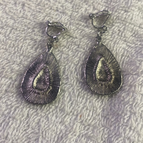 Vintage Boho Teardrop Clip-On Earrings # 04 - Picture 6 of 8